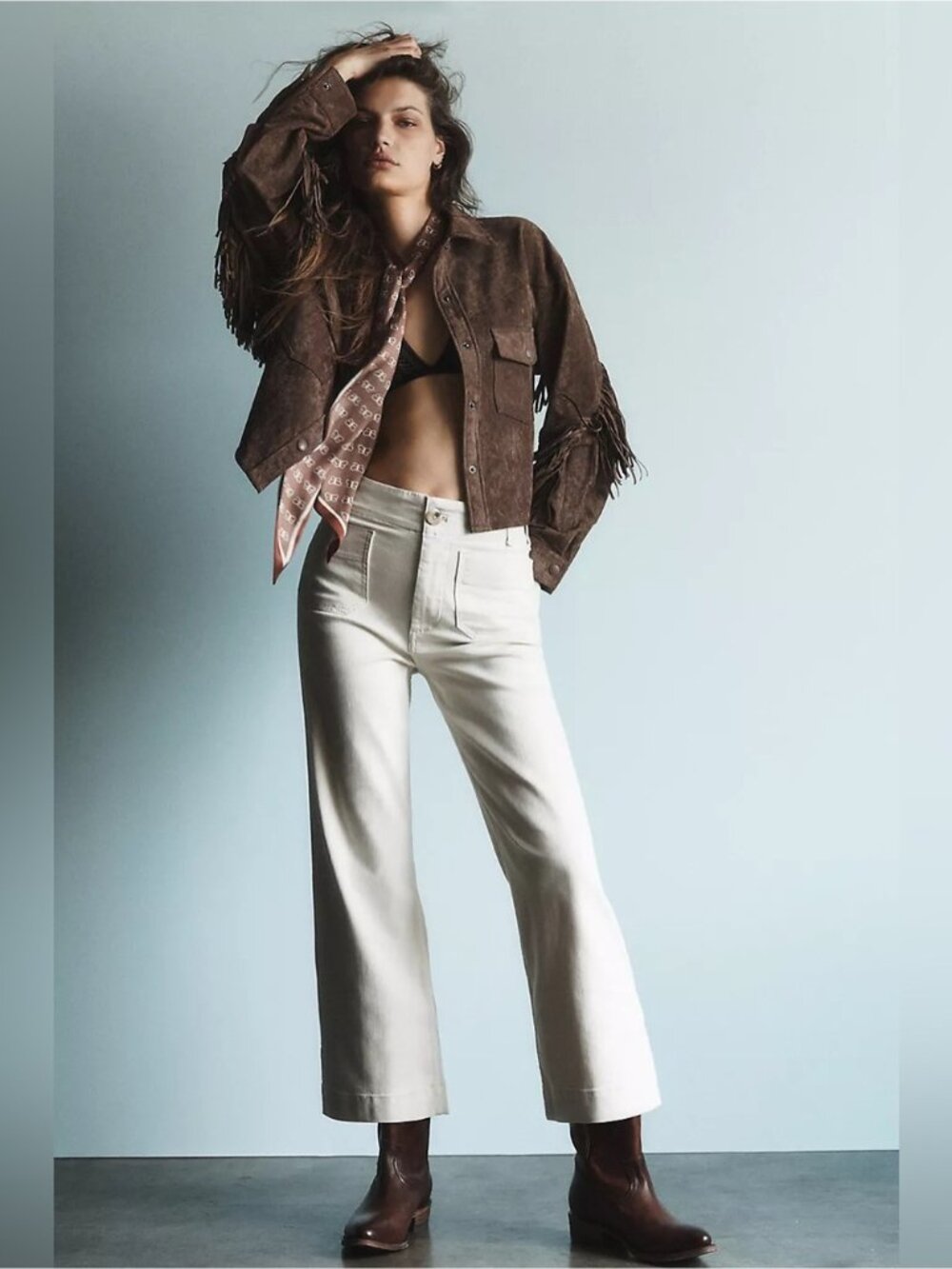 NWT Size 30 -Maeve Colette High-Rise Wide-Leg Cropped Jeans Cotton (US$130)